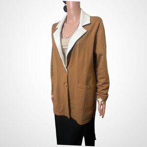 Jason Wu Brown and Cream Cardigan O/S